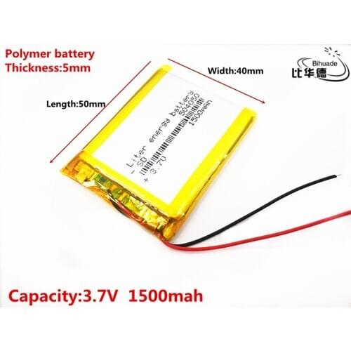 3.7V 1500mAh 504050 Lithium Polymer Li-Po li ion Rechargeable Battery Lipo cells For Bluetooth speaker PDA POS DVR GPS notebook