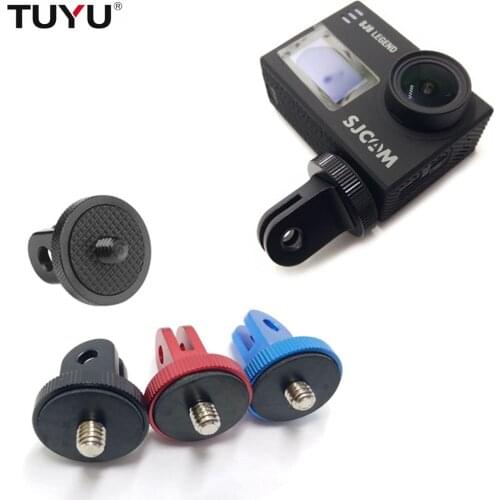 TUYU Aluminum Alloy 1/4 inch Mini Tripod Adapter Mount for GoPro MAX Xiao mi Yi 4K insta 360 ONE X2 Accessory