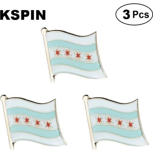 Chicago Lapel Pin Brooches Pins Flag badge Brooch Badges