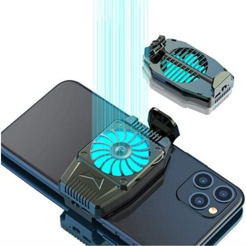 Cell Phone Cooler For Playing Games Watching Videos with LED Light Cooler Controller Compatible For iPhone/Android Smartphone