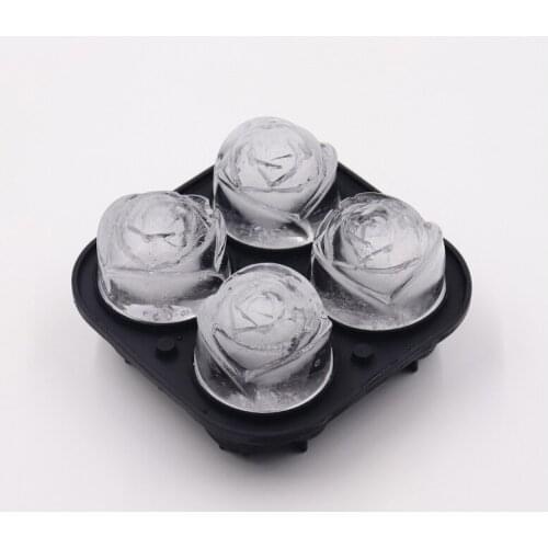 Rose Ice Cube Silicone Cube Maker Form Cake Pudding Ice mould Chocolate Molds Easy to Remove Ice Trays Fade Resistant