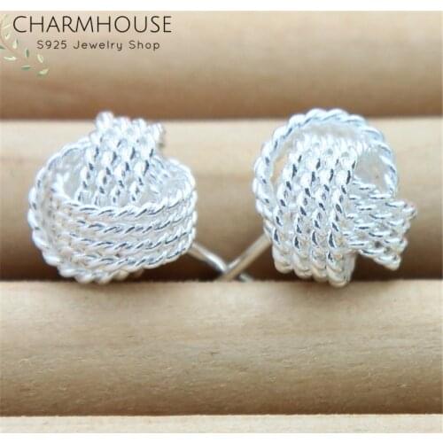Sterling Silver Earrings for Women Ball Beads Stud Earring Fashion Jewelry Party Accessories Pendiantes Femme Bijoux Gifts