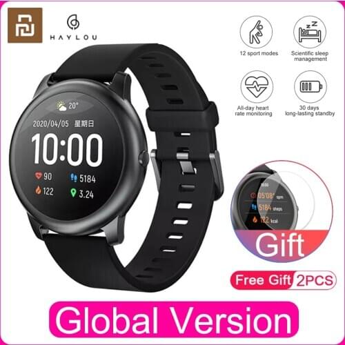 Youpin Haylou Solar LS05 Smart Watch Sport Metal Heart Rate Sleep Monitor IP68 Waterproof Global Version for Xiaomi iOS Android
