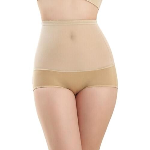 Women High Waist Sexy Mesh Breathable Slimming Waist Tighting Underwear Transparent Butt Lift Tummy Control Shaping Panties