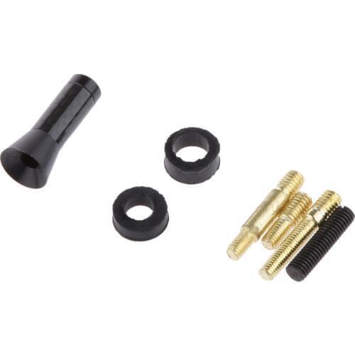 3.5cm 1.38' Universal Car Black Mini Carbon Fiber Short Mast Stubby Roof Radio Aerial Antenna AM/FM