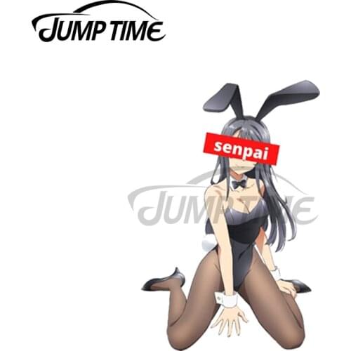 Jump Time 13 x 6.3cm For Senpai Mai Sakurajima Car Stickers Vinyl Waterproof Graffiti Decals Vinyl Car Wrap VAN Decoration