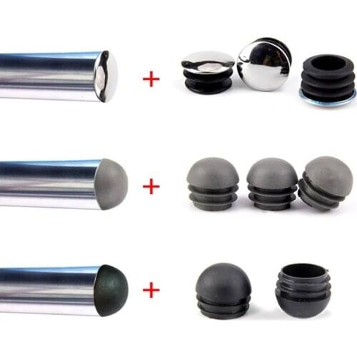 10pcs Plastic tube Insert plug Round Steel pipe End Blanking Caps non slip furniture chair leg dust cover pads floor protector