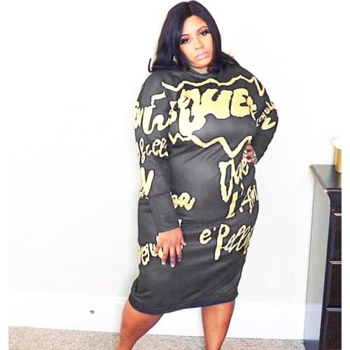 Birthday Outfit Plus Size Clothing Dresses for Women Crew Neck Long Sleeve Dress Casual Tshirt Dress Wholesale Dropshipping