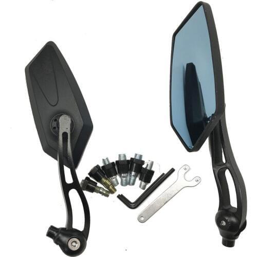 1 pair Universal Black Motorcycle Motorbike Rearview Rear View Side Mirror rhombus for Yamaha Honda Suzuki Kawasaki Harley