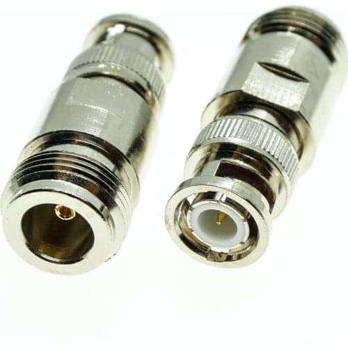 BNC To N Cable Connector Socket Brooches Q9 BNC Male Jack to N Female Plug Nickel Plated Brass Straight Coaxial RF Adapters