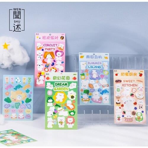 2pcs/1lot Kawaii Stationery Stickers Bear Bear Ice Cream Series Diary Decorative Mobile Stickers Scrapbooking