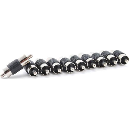 20 pcs metal Male RCA to Male RCA Audio Coupler connector