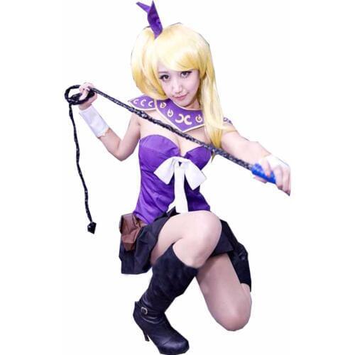 2017 Fairy Tail The Grand Magic Games Cosplay GMG Lucy Heartfilia Costume Lucy Dress With Hair Wig