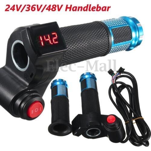 24V 36V 48V Universal Electric Scooter Bike Throttle Handlebar Digital Meter(6.8)