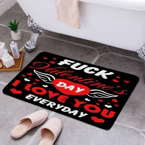 I love you 3D Print Doormats Rectangle Non-Slip DoorMat Bedroom Kitchen Entrance Print Door rugs Dropshipping