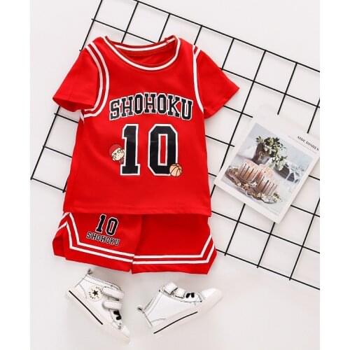 Kids Baby Boy Clothes Cartoon T Shirt Shorts Summer Basketball Sportswear 2Pcs/sets Infant Kids Toddler Tracksuits 1-3 years