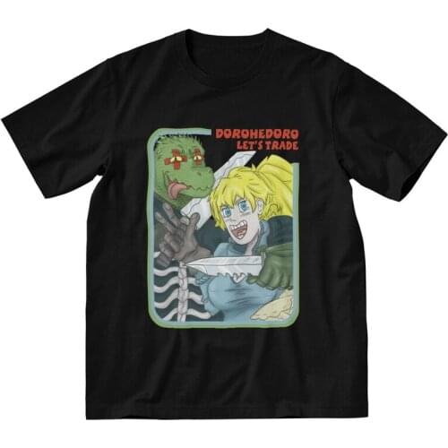 Dorohedoro T-shirt Mens Graphic T Shirt Short Sleeve Cotton Anime Manga Caiman Kaiman Nikaido Tshirt Cool Tees Tops