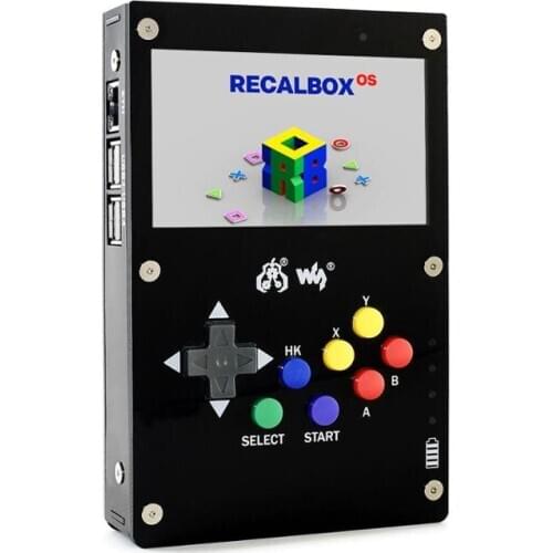 GamePi43, Portable Video Game Console Based on Raspberry Pi 4B-2GB, US /EU/UK Optional Power Plug