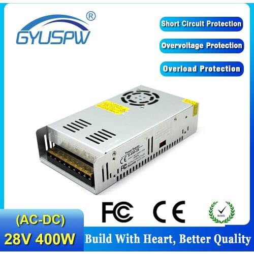 DC Power Supply 28V 14.3A 400W Driver Transformer AC110V 220V to dc28V Power Source for Machinery CNC Router Stepper equipment