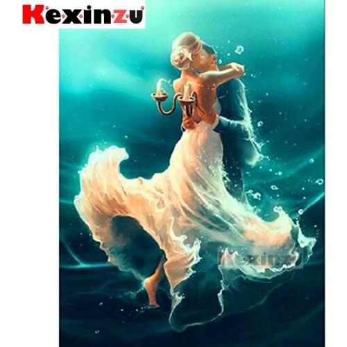 Full Square/Round 5d Diamond Painting-Kissing lover-3d Embroidery Cross Stitch Diamond Mosaic Full Picture Rhinestone Decor Y135