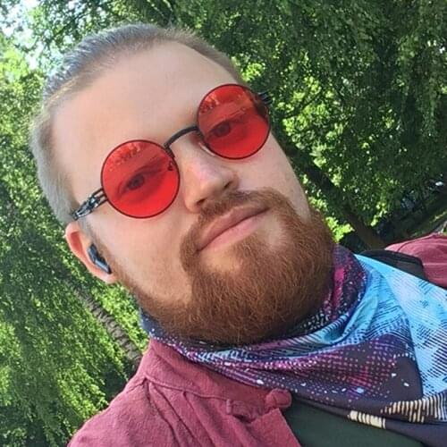 Classic Round Steampunk Sunglasses Men Women Fashion Metal Sun Glasses Brand Design Vintage Gothic Eyewear High Quality Uv400