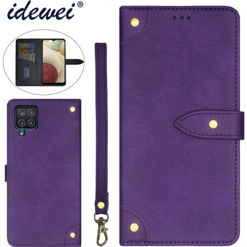 Applicable to Samsung Galaxy F12 mobile phone case fold bracket function protection leather case phone case funda capa co