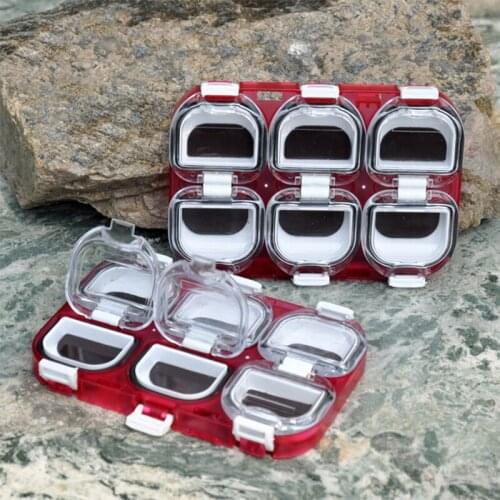 Magnetic Waterproof 6 Grid Fishing Hook Fishhook Storage Accessories Tackle Boxe Fishing Tackle Box