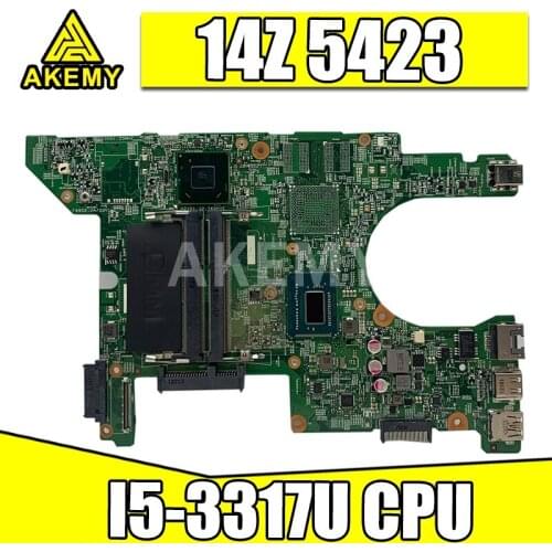 Laptop motherboard For DELL Inspiron 14Z 5423 I5-3317U SR0N8 Mainboard CN-0MRRJR 0MRRJR DMB40 11289-1