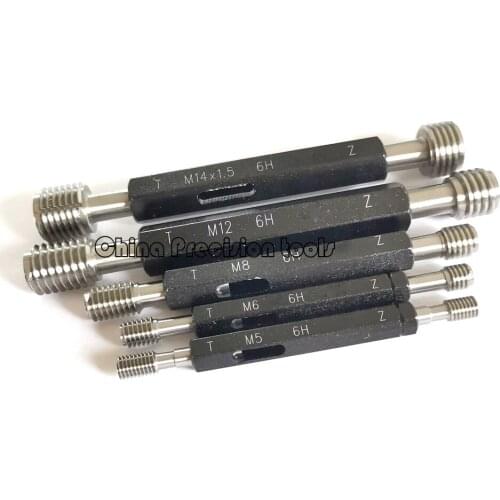 Right hand Metric Fine thread plug gauge 6H T Z gauges gage M2 M2.2 M2.5 M3 M3.5 M4 M5 M6 M7 M8 M9 M10 M11 X0.25 X0.5 X0.75 X1