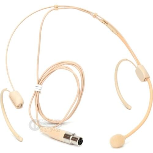 Mini XLR 4 Pin TA4F Dual Earhook Headset Microphone System For SHURE Wireless Headband Mic PG1 PG4 PG88 PG1288 PG58 PG14 UT1 UR5