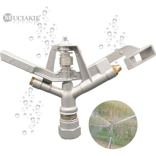 MUCIAKIE 1PC 1'' (DN25) Zinc Alloy Rotary Watering Impact Sprinkler for Garden Lawn Sprayer Rocker Arm Metal Nozzle Irrigation