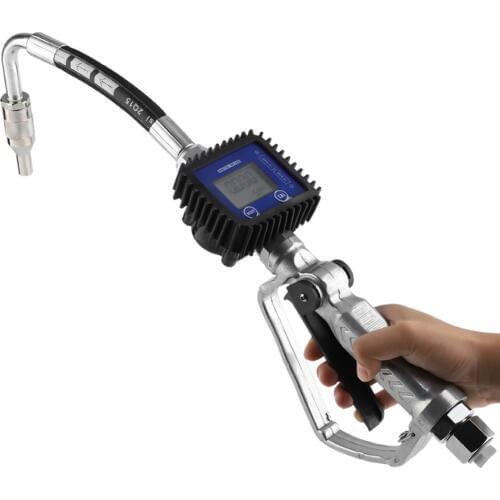 Oil Gun Nozzle Digital LCD Fuel Oil Lubricant Nozzle Gun Fueling Nozzle with Flow Meter for Filling Fluid Meter