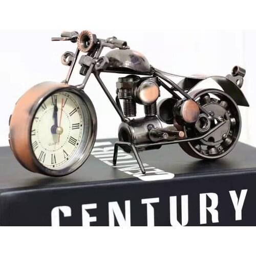 Desk Accessories Bronze Color Motorcycle Clock Ornaments Creative Table Clock Room Decor Desk Decoration Clock Home Accessories