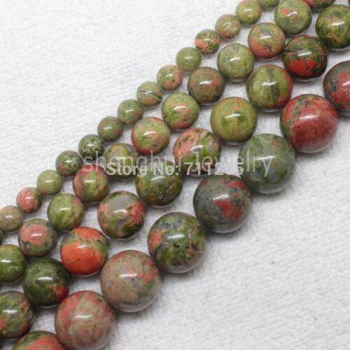 Wholesale Natural Unakite Floriated stone 4,6,8,10,12,14mm Round Beads,provide mixed wholesale for all items