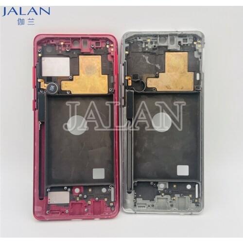 Original Note10 Lite Middle frame with side key for Samsung LCD Bezel housing replacement refubish