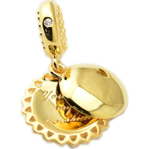Fits For Pandora Bracelets You Are My Sunshine Dangle Charms 100% 925 Sterling-Silver-Jewelry Beads Free Shipping