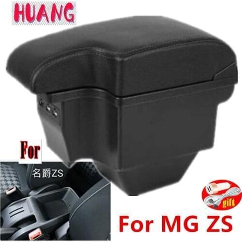 For MG ZS Armrests For MG ZS car Center Console Storage armrest Box modification accessories with LED USB Can charge