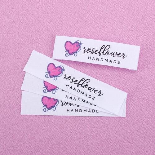Custom Clothing Labels, Personalized Brand, Cotton Ribbon Labels, Logo or Text , Sewing handmade labels (MD0432)