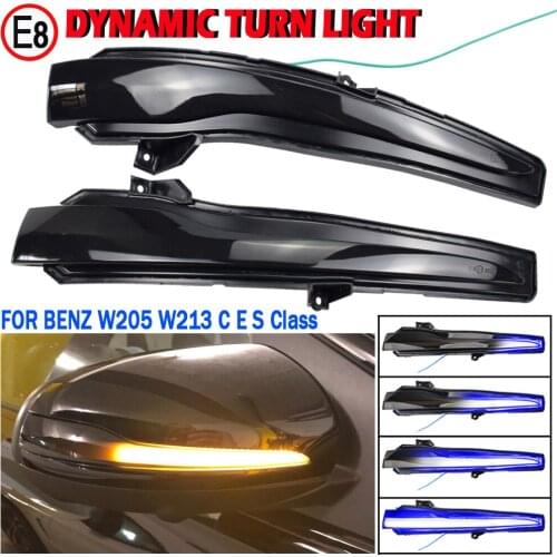 For Mercedes Benz C E S GLC W205 X253 W213 W222 Dynamic Turn Signal Blinker Sequential Side Mirror Indicator Light