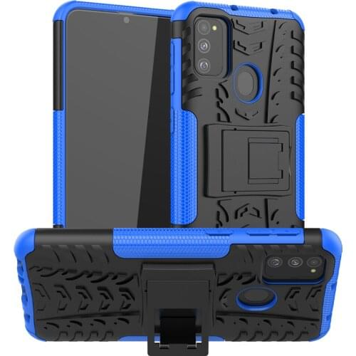 Rugged Cover Case for Samsung Galaxy M31 Case Samsung M31 Bumper Shockproof Hard TPU Silicone Armor Phone Case Stand Holder