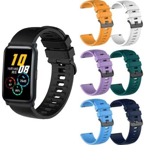 Silicone Strap for Huawei Honor Watch ES Smart Watch Band Replacemen Bracelet for Xiaomi Amazfit Bip S Wristband for Haylou LS02