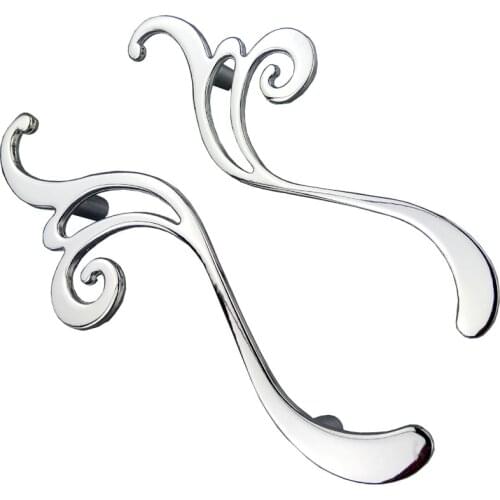 Modern Art Chrome Flower Furniture Hardware Handle Kitchen Cabinets Drawer Knob Wardrobe Cupboard Sliding Door Push Pull Handle