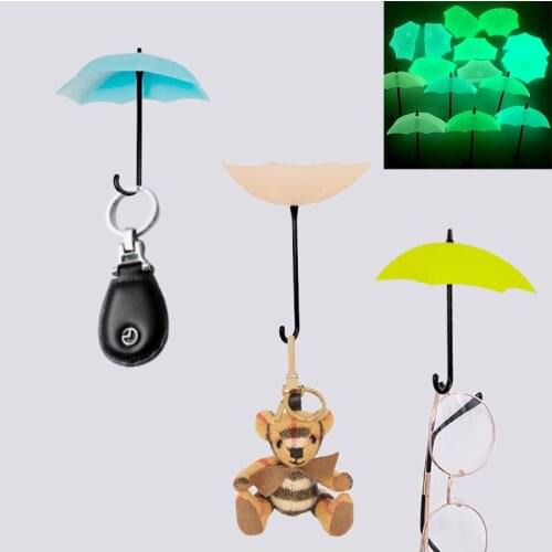 Luminous Switch Sticker Glows in the Dark Wall Stickers Home Decor Kids Room Multi-Purpose Decorative storage umbrella Hooks