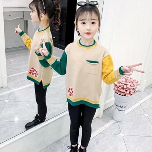 Girl Sweater Kids Outwear Tops 2021 Beautiful Fleece Thicken Warm Winter Autumn Knitting Christmas Gifts Cardigan Children Cloth