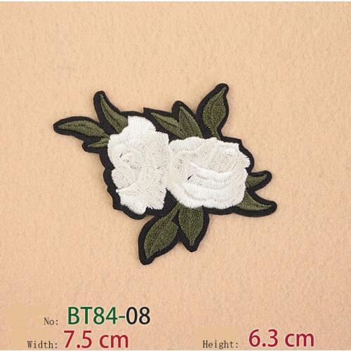 Embroidery Patches For Clothing Mulity Red Flowers Iron On Patches parches bordados para ropa letras para ropa 100 pcs/lot