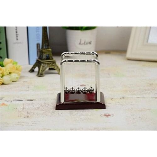 1PC Newton Pendulum Simple design Newton ball Steel Balance Ball Plastic base Physics Scienc