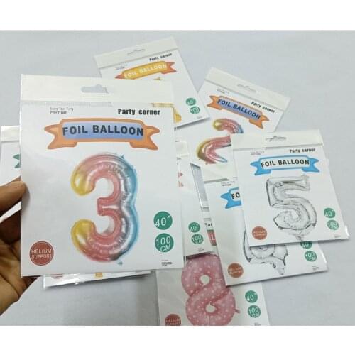 10pcs/lot 100cm 40" oversize Number Helium balloons with independant package Birthday decorations Event party supplies Kids toys