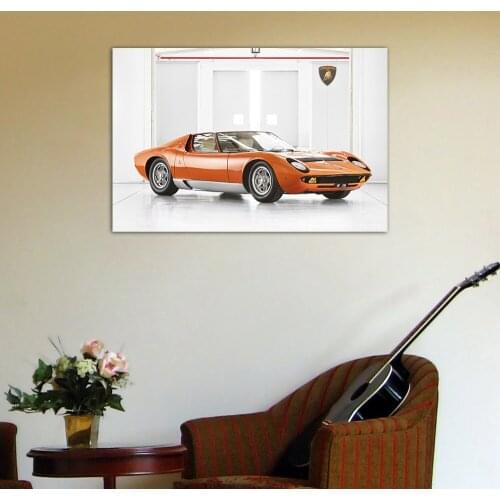 1969 Miura P400 Super Car Poster and Print Wall Art Canvas Painting Wall Picture For Living Room Decor Home Decoration