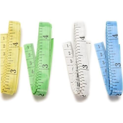 2Pcs Body Measuring Ruler Sewing Tailor Tape Soft Flat 59 Inch Random Color 1.5 M Sewing Ruler
