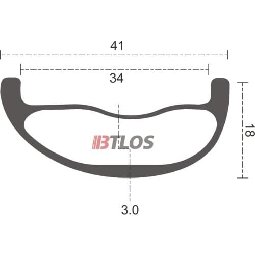 29ER ASYMMETRIC ENDURO CYCLING SHALLOW CARBON RIMS - M-i34AS bike wheel